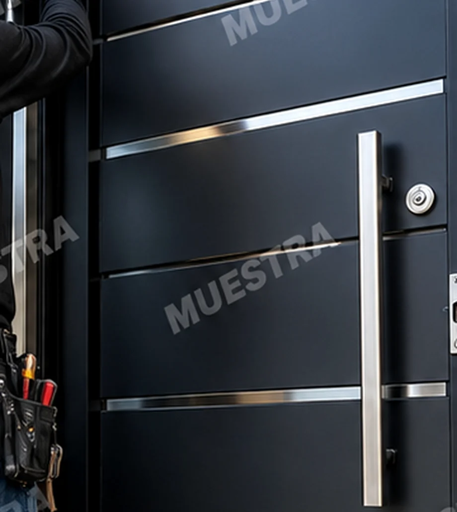 Personal realizando trabajos de instalación de herrería